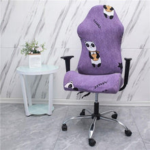 Load image into Gallery viewer, Office Computer Gaming Chair Covers Stretch Spandex Armchair Gamer Seat Cover Printed Household Racing Desk Rotating Slipcovers Soft Fit Universal Desk Rotating Chair Slipcovers, Removable Washable Anti-Dust Spandex Chair Protector Cover With Zipper
