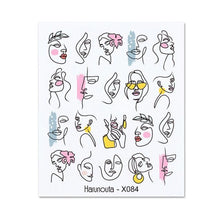 将图片加载到图库查看器，Nails Sticker Nail Art Decorations Flowers Leaves Decals Water Transfer Sliders Woman Face Fruit Foil Manicures Wraps  Water Transfer Nail Decals Sticker For Pretty Girl Self-Adhesive Nail Decals Designer Nail Stickers for Acrylic Decal
