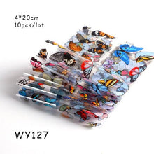 Load image into Gallery viewer, Holographic Nail Foil Transfer Set Sticker Decal Nail Art Foils Designer Marble Nail Decoration Sliders Wraps Manicure  Women Kids Girls Manicure Decoration Nail Art Supplies 3D Self-Adhesive Nail Decals Designer Nail Stickers for Acrylic Nails
