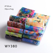 Load image into Gallery viewer, Holographic Nail Foil Transfer Set Sticker Decal Nail Art Foils Designer Marble Nail Decoration Sliders Wraps Manicure  Women Kids Girls Manicure Decoration Nail Art Supplies 3D Self-Adhesive Nail Decals Designer Nail Stickers for Acrylic Nails
