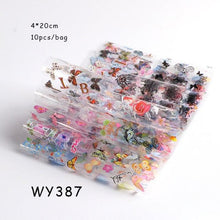 Load image into Gallery viewer, Holographic Nail Foil Transfer Set Sticker Decal Nail Art Foils Designer Marble Nail Decoration Sliders Wraps Manicure  Women Kids Girls Manicure Decoration Nail Art Supplies 3D Self-Adhesive Nail Decals Designer Nail Stickers for Acrylic Nails
