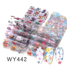 Load image into Gallery viewer, Holographic Nail Foil Transfer Set Sticker Decal Nail Art Foils Designer Marble Nail Decoration Sliders Wraps Manicure  Women Kids Girls Manicure Decoration Nail Art Supplies 3D Self-Adhesive Nail Decals Designer Nail Stickers for Acrylic Nails
