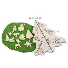 Load image into Gallery viewer, Christmas Decorating Pattern Silica Gel Cake Molds Baking Appliance Chocolate Sugar Cake Decoration Tools Silicone Mold Christmas Tree Snowman Santa Socks Bells Snowflake Shapes Mold Baking Tray
