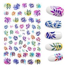 Load image into Gallery viewer, 3D Nail Stickers Leaves Butterfly Panda Love Heart Design Stickers For Nails Manicure Foil Nail Art Decor  Girls Manicure Decoration Nail Art Supplies 3D Self-Adhesive Nail Decals Designer Nail Stickers for Acrylic Nails
