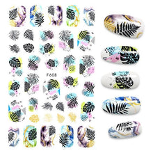 Load image into Gallery viewer, 3D Nail Stickers Leaves Butterfly Panda Love Heart Design Stickers For Nails Manicure Foil Nail Art Decor  Girls Manicure Decoration Nail Art Supplies 3D Self-Adhesive Nail Decals Designer Nail Stickers for Acrylic Nails
