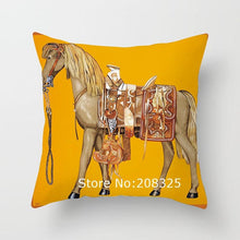 Load image into Gallery viewer, New Horse Cushion Cover Short Plus Luxury Horse Cotton Linen Decorative Pillowcase Cushion Decorative Pillows  Covers for Home Sofa Couch Car Bedrooms 45x45cm
