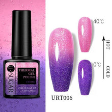 Load image into Gallery viewer, Thermal Shiny Nail Polish Change Color Effect Gel UV Semi Permanent Stylish Three Layer Effect For Womens
