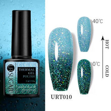 Load image into Gallery viewer, Thermal Shiny Nail Polish Change Color Effect Gel UV Semi Permanent Stylish Three Layer Effect For Womens
