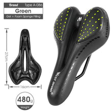 将图片加载到图库查看器，Bike Saddle Mountain Road Bike Seat PU Leather Gel Filled Cycling Cushion Comfortable Shockproof Bicycle Saddle Seat Cushion For Men Comfort Bike Saddle Anti-Slip Bicycle Saddle Waterproof Bicycle Seat For Mountain Bike Seat
