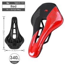 将图片加载到图库查看器，Bike Saddle Mountain Road Bike Seat PU Leather Gel Filled Cycling Cushion Comfortable Shockproof Bicycle Saddle Seat Cushion For Men Comfort Bike Saddle Anti-Slip Bicycle Saddle Waterproof Bicycle Seat For Mountain Bike Seat
