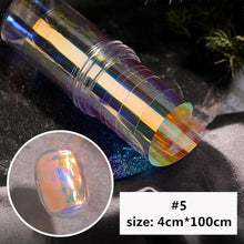 将图片加载到图库查看器，Aurora Nails Glass Foil Film Sticker Cellophane Paper Korean Nail Trend Design Ice Cube Manicure Accessories Heart Nail Art Stickers Glitter Decals Decoration Stickers Glitter Decals Love Nail Sequins Laser Heart Nail Supplies Sparkle Nail
