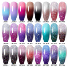 将图片加载到图库查看器，New 2022 Pink Blue Gel Nail Polish UV Color Changing Elegant Luxury Glossy Nail Design For Womens
