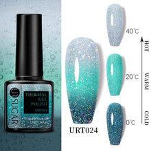 将图片加载到图库查看器，New 2022 Pink Blue Gel Nail Polish UV Color Changing Elegant Luxury Glossy Nail Design For Womens
