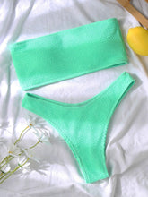 Load image into Gallery viewer, Bikinis Swimsuit Women Push Up Bikini Set  Female Swimwear Women's Strapless Solid Color 2 Pieces Bathing Suit Swimsuit Swimsuits Off Shoulder High Waist Bathing Suit High Cut Swimwear For Summer
