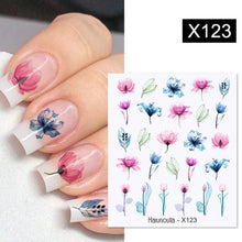 将图片加载到图库查看器，Spring Simple Green Theme Water Decal Sticker Flower Leaf Tree Summer Slider For Manicuring Nail Art Watermarks Art Decoration Manicure Tools Nail Watermark Decals iridescent Decoration Nail Self-Adhesive Decals Nail Stickers Water Transfer Fresh Nail
