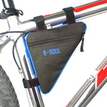 Load image into Gallery viewer, Bicycle Bag Waterproof Bike Triangle Bag Storage Mobile Phone Cycling Bag Bike Tube Pouch Holder Accessories Bike Frame Storage Bag Water Resistant Cycling Handlebar Top Tube Bag Under Seat Pouch Strap-On Adjustable Install Position
