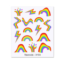 将图片加载到图库查看器，Cool Geometrics Pattern Water Decals Stickers Flower Leaves Slider For Nails Spring Summer Nail Art Decoration Tattoos Women Nail Art Stickers Water Transfer Decals Design Nail Art Supplies Manicure Acrylic Nail Foil Stencils Decorations
