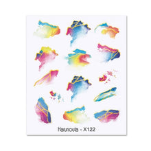 将图片加载到图库查看器，Cool Geometrics Pattern Water Decals Stickers Flower Leaves Slider For Nails Spring Summer Nail Art Decoration Tattoos Women Nail Art Stickers Water Transfer Decals Design Nail Art Supplies Manicure Acrylic Nail Foil Stencils Decorations
