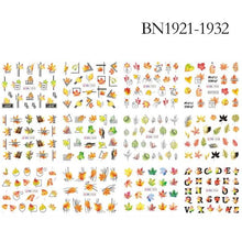 将图片加载到图库查看器，New Geometric Letter Nail Sticker Water Slider Winter Decal Christmas New Year Gift Nail Slider Temporary Tattoos Women Nail Art Stickers Water Transfer Decals Design Nail Art Supplies Manicure Acrylic Nail Foil Stencils Decorations
