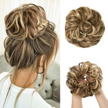 Load image into Gallery viewer, Hair Bun Extensions Messy Curly Elastic Hair Scrunchies Hairpieces Synthetic Chignon Donut Up-do Hair Pieces Clip in Hair Extension For Volumized Hair Buns For Girls
