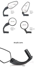Load image into Gallery viewer, 1 Pair Bicycle Rear View Mirror Bike Cycling Wide Range Back Sight Reflector Angle Adjustable Left Right Mirrors Reflective Cycling Wide Angle 360D Rotation Mirror For Mountain Road Cycling Bicycle Electric Bike Mobility Scooter
