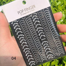 将图片加载到图库查看器，Gold 3D Nail Sticker Curve Stripe Lines Nails Stickers Gradient Adhesive Striping Tape Nail Foil Nail Art Stickers Decals Silver Strip Line Nail Decal Self-Adhesive 3D Wave Decal Decoration Metallic Curve Design Decoration for Women Girls
