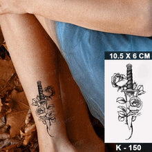 Load image into Gallery viewer, New Waterproof Temporary Tattoo Sticker Deer Animal Flash Tatoo Black Line Body Art Small Decorative Design For Womens Boys
