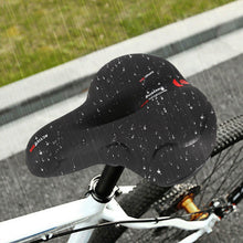 Load image into Gallery viewer, Breathable Leather Bicycle Saddle Cushion Comfortable Anti Slip And Weat Road Bike Sponge Filled Shockproof Bike Seat For Men Women Memory Foam Soft Bicycle Seats Cushion Dual Shock Absorbing Wide Bicycle Seat Replacement For Mountain Bike Road Bike
