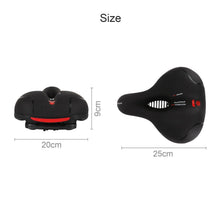 Load image into Gallery viewer, Breathable Leather Bicycle Saddle Cushion Comfortable Anti Slip And Weat Road Bike Sponge Filled Shockproof Bike Seat For Men Women Memory Foam Soft Bicycle Seats Cushion Dual Shock Absorbing Wide Bicycle Seat Replacement For Mountain Bike Road Bike
