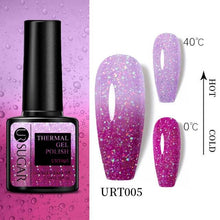 Load image into Gallery viewer, Luxury Modern Elegant Colorful Diamond Gel Nail Polish UV Temperature Color Changing Elegant Fashion Rainbow Colors For Womens
