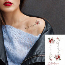 将图片加载到图库查看器，Waterproof Temporary Tattoo Lavender Stickers Butterfly Flower Luxury Small Tattoo For Body Arm
