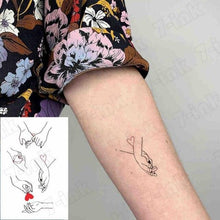 将图片加载到图库查看器，Waterproof Temporary Tattoo Lavender Stickers Butterfly Flower Luxury Small Tattoo For Body Arm
