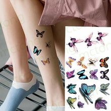 Load image into Gallery viewer, 3D Butterfly Waterproof Temporary Tattoo Sticker Snake Flowers Elegant Small Popular Tattoo For Womens Mens
