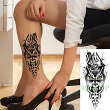 将图片加载到图库查看器，Black Waterproof Temporary Tattoo Sticker Different Design Colorful Fake Tattoo Arm Hand For Halloween Party Womens Mens
