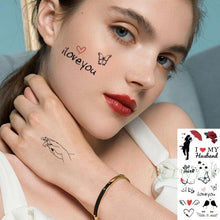 将图片加载到图库查看器，Black Waterproof Temporary Tattoo Sticker Different Design Colorful Fake Tattoo Arm Hand For Halloween Party Womens Mens
