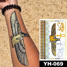 将图片加载到图库查看器，New Waterproof Temporary Tattoo Sticker Golden Silver Flower Jewelry Flash Fashion Different Design Tattoos For Womens
