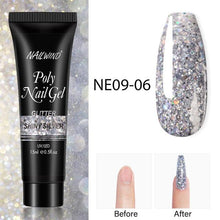 Load image into Gallery viewer, New Poly Nail Polish Gel Extension Glitter Gel Nails Manicure Design UV Reflective Diamond Shine
