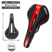 将图片加载到图库查看器，Bike Saddle Mountain Road Bike Seat PU Leather Gel Filled Cycling Cushion Comfortable Shockproof Bicycle Saddle Seat Cushion For Men Comfort Bike Saddle Anti-Slip Bicycle Saddle Waterproof Bicycle Seat For Mountain Bike Seat
