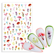 将图片加载到图库查看器，Water Decal Nail Art Decorations Nail Sticker Tattoo Full Cover Beauty Decals Manicure Supplies Accessories  Women Kids Girls Manicure Decoration Nail Art Supplies 3D Self-Adhesive Nail Decals Designer Nail Stickers for Acrylic Nails
