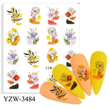 将图片加载到图库查看器，Water Decal Nail Art Decorations Nail Sticker Tattoo Full Cover Beauty Decals Manicure Supplies Accessories  Women Kids Girls Manicure Decoration Nail Art Supplies 3D Self-Adhesive Nail Decals Designer Nail Stickers for Acrylic Nails
