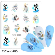 将图片加载到图库查看器，Water Decal Nail Art Decorations Nail Sticker Tattoo Full Cover Beauty Decals Manicure Supplies Accessories  Women Kids Girls Manicure Decoration Nail Art Supplies 3D Self-Adhesive Nail Decals Designer Nail Stickers for Acrylic Nails
