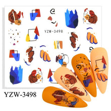将图片加载到图库查看器，Water Decal Nail Art Decorations Nail Sticker Tattoo Full Cover Beauty Decals Manicure Supplies Accessories  Women Kids Girls Manicure Decoration Nail Art Supplies 3D Self-Adhesive Nail Decals Designer Nail Stickers for Acrylic Nails
