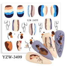 将图片加载到图库查看器，Water Decal Nail Art Decorations Nail Sticker Tattoo Full Cover Beauty Decals Manicure Supplies Accessories  Women Kids Girls Manicure Decoration Nail Art Supplies 3D Self-Adhesive Nail Decals Designer Nail Stickers for Acrylic Nails
