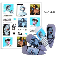 将图片加载到图库查看器，Water Decal Nail Art Decorations Nail Sticker Tattoo Full Cover Beauty Decals Manicure Supplies Accessories  Women Kids Girls Manicure Decoration Nail Art Supplies 3D Self-Adhesive Nail Decals Designer Nail Stickers for Acrylic Nails
