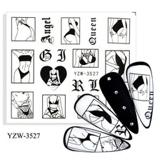 将图片加载到图库查看器，Water Decal Nail Art Decorations Nail Sticker Tattoo Full Cover Beauty Decals Manicure Supplies Accessories  Women Kids Girls Manicure Decoration Nail Art Supplies 3D Self-Adhesive Nail Decals Designer Nail Stickers for Acrylic Nails
