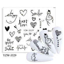 将图片加载到图库查看器，Water Decal Nail Art Decorations Nail Sticker Tattoo Full Cover Beauty Decals Manicure Supplies Accessories  Women Kids Girls Manicure Decoration Nail Art Supplies 3D Self-Adhesive Nail Decals Designer Nail Stickers for Acrylic Nails
