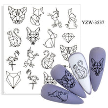 将图片加载到图库查看器，Water Decal Nail Art Decorations Nail Sticker Tattoo Full Cover Beauty Decals Manicure Supplies Accessories  Women Kids Girls Manicure Decoration Nail Art Supplies 3D Self-Adhesive Nail Decals Designer Nail Stickers for Acrylic Nails
