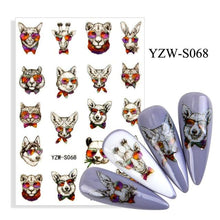 将图片加载到图库查看器，Water Decal Nail Art Decorations Nail Sticker Tattoo Full Cover Beauty Decals Manicure Supplies Accessories  Women Kids Girls Manicure Decoration Nail Art Supplies 3D Self-Adhesive Nail Decals Designer Nail Stickers for Acrylic Nails
