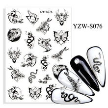 将图片加载到图库查看器，Water Decal Nail Art Decorations Nail Sticker Tattoo Full Cover Beauty Decals Manicure Supplies Accessories  Women Kids Girls Manicure Decoration Nail Art Supplies 3D Self-Adhesive Nail Decals Designer Nail Stickers for Acrylic Nails
