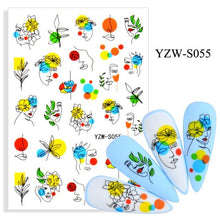 将图片加载到图库查看器，Water Decal Nail Art Decorations Nail Sticker Tattoo Full Cover Beauty Decals Manicure Supplies Accessories  Women Kids Girls Manicure Decoration Nail Art Supplies 3D Self-Adhesive Nail Decals Designer Nail Stickers for Acrylic Nails
